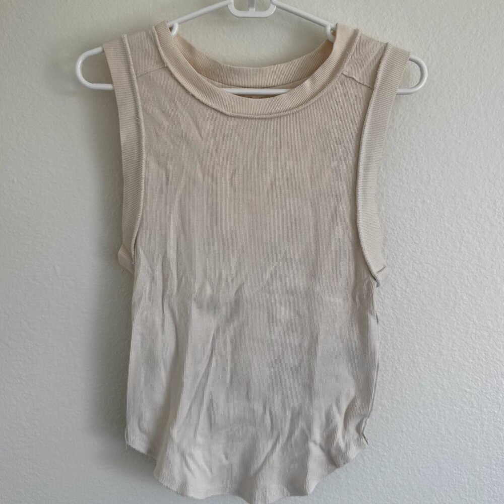 Free People Ribbed Tank (Cream) - Picture 3 of 5